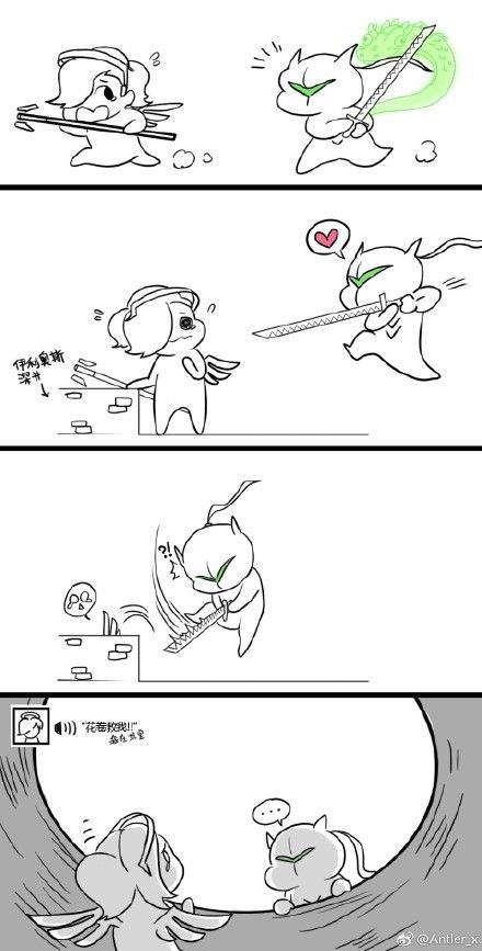 守望先锋萌新天使老是被源氏追着砍漫画赏析 搞趣网